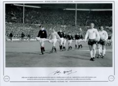 John Greig signed 16 x 12 Black and White Autograph Editions, Limited Edition Print. Good condition.