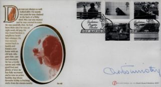 Christopher Timothy signed FDC A Buckingham Cover Various Dogs. Five Stamps Double postmarks 13.02.
