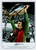 Ray Clemence Signed 16 x 12 Colourised Autograph Editions, Limited Edition Print. Good condition.