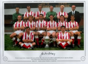 Jimmy McIlroy Signed 16 x 12 Coloured Autograph Editions, Limited Edition Print. Good condition. All