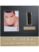 Robbie Williams Series 2 10x8 inch original film cell presentation limited edition 76:500. Good