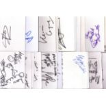 Entertainment collection of 50 signed white cards with signatures of Bobby Crush, Bernard