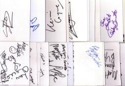Entertainment collection of 50 signed white cards with signatures of Bobby Crush, Bernard