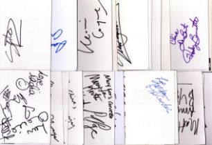 Entertainment collection of 50 signed white cards with signatures of Bobby Crush, Bernard