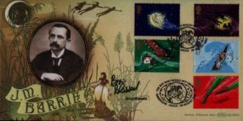 Brian Blessed signed FDC Benham Cover J.M. Barrie. Five Stamps Double postmarks 20 August 2002. Is