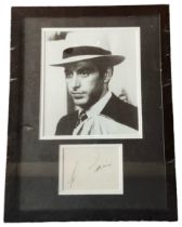 Al Pacino mounted signature with black and white photo, framed. Measures 17"x13" appx. Good