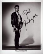 Paul Rodgers signed 10x8 inch black and white promo photo. Good condition. All autographs come
