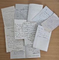 10 variety of vintage ALS. Dated 22nd July 1886 Signature by K. R. Laughton. Plus others. Good