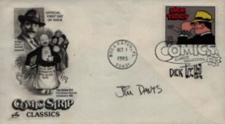 Jim Davis signed comic strip FDC. Good condition. All autographs come with a Certificate of