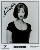 Lauren Holly signed 10x8 inch Dumb and Dumber black and white promo photo. Good condition. All