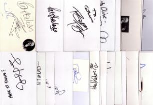 Entertainment collection of 50 signed white cards with signatures of Chris Barber, Agent Blue,