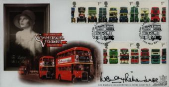 Wendy Richard MBE signed FDC The British Commercial Vehicle. Five Stamps Double postmarks 15th May