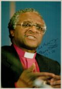 Desmond Tutu signed 6x4 inch colour photo. Good condition. All autographs come with a Certificate of
