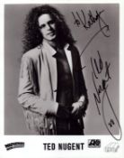 Ted Nugent signed 10x8 inch black and white promo photo dedicated. Good condition. All autographs