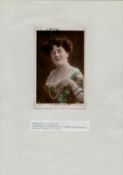 Vintage signed Miss Marguerite Broadfoote colour photo 5.5x3.5 Inch corner stickers onto an A4 white