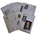 Scientist collection of 10 pages of signature pieces, signed photos and bios including names of