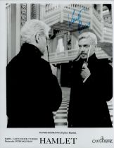Kenneth Branagh signed 10x8 inch Hamlet black and white promo photo. Good condition. All