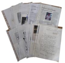 Scientist collection of 10 pages of signature pieces, signed photos and bios including names of Rual