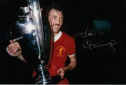 Autographed ALAN KENNEDY 12 x 8 Photo : Col, depicting a superb image showing Liverpool's ALAN