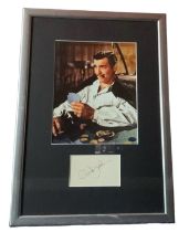 Clark Gable mounted Signature framed with Colour photo from Gone with the Wind movie. Measures 19"