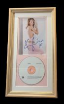 Kylie Minogue mounted signed photo framed with CD Breathe by Kylie Minogue. Measures 15"x92 appx.