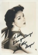 Kathryn Grayson signed 7x5 inch black and white photo. Dedicated. Good condition. All autographs