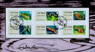 Julia Bradbury signed FDC A Buckingham Cover British Lakes. Six Stamps Double stamps 25.6.13. Is