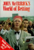 John McCririck signed hardback book titled World of Betting signature on the inside title page