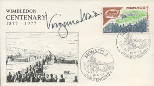 Virgina Wade Wimbledon Centenary 1877-1977 FDC. 2 Postmarks and 1 stamp. Good condition. All
