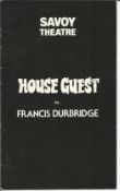 House guest multi signed theatre programme. Signed inside by Simon Ward, Barbara Murray, Clifford