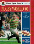 Willie John McBride , Dr Kevin Jones and one other signed hardback book titled Rugby World '00