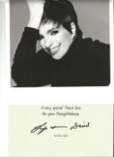 Liza Minnelli and David Gest signed 2 Christmas cards. Good condition. All autographs come with a