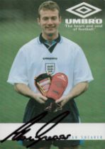 Alan Shearer CBE DL signed Promo colour photo. 6x4 Inch. Is an English football pundit and former