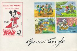 Gerald Scarfe signed Grenadines of St Vincent Spanish Explorers FDC. 4 Stamps. Good condition. All