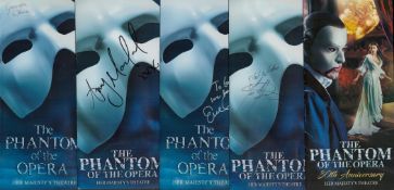 Theatre Flyer 'Phantom of the Opera' 5 x Signed signatures such as Fiona Molloy, Emmi Christensson