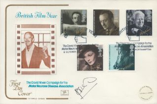 Ian Botham signed British Film Year FDC The David Niven campaign for the Motor Neurone Disease