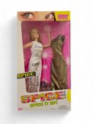 Spice Girls Girl Power Ginger Spice, Geri Doll 1998. In original box with accessories. Good