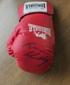 Ryan Ruthless Kelly signed full-sized Lonsdale boxing glove. Good condition. All autographs come