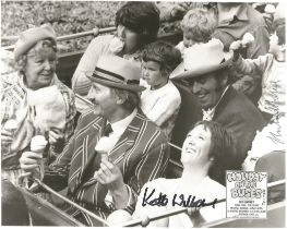 Kate Williams and Michael Robbins signed 10x8inch black and white movie still from Holiday on the