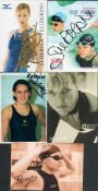 Swimmer Collection of 5 x signed Promo colour photos 6x4 Inch. Signatures such as Federica