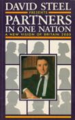 David Steel signed paperback book titled Partners In One Nation A New Vision Of Britain 2000,