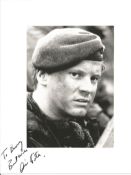 Colin Firth signed 10x8inch black and white photo. Dedicated. Good condition. All autographs come