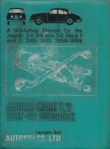 Jaguar Mark 1,2 1955-69 Autobook first edition Workshop Manual for Jaguar 2.4, 3.4 and 3.8 MKS 1 and