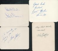 Tennis - Fred Stolle, Rex Hartwig (1929-2022), Neale Fraser and Lew Hoad (1934-1994). Four signed