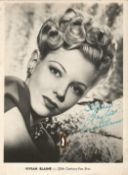 Vivian Blaine signed 8x6inch black and white photo. Good condition. All autographs come with a