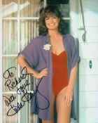 Linda Gray signed 10x8inch colour photo. Dedicated. Good condition. All autographs come with a