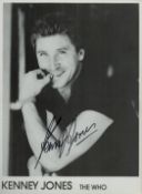 Kenney Jones signed 10x8 black and white photo. Good condition. All autographs come with a