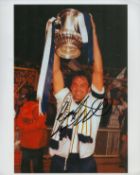Football Gary Mabbutt signed 10x8 Tottenham Hotspur colour photo pictured lifting the FA Cup. Good