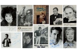 TV/FILM collection of 10 signed photos. Signatures such as Peter Kaye, Michael Melia, Vince