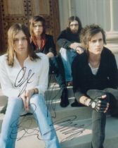 Kings of Leon multi signed 10x8 inch colour photos includes all four band members Caleb, Mathew,